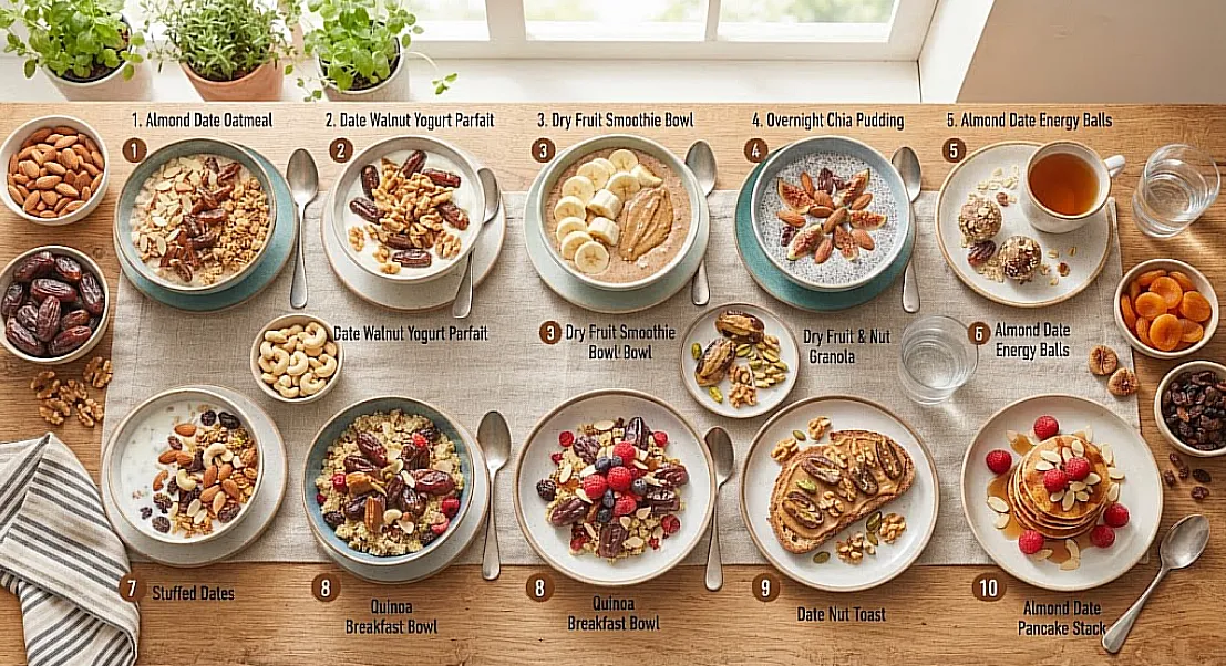 10 Delicious Dry Fruit Breakfast Ideas: Almonds, Dates & Nuts – Dry Fruit Breakfast